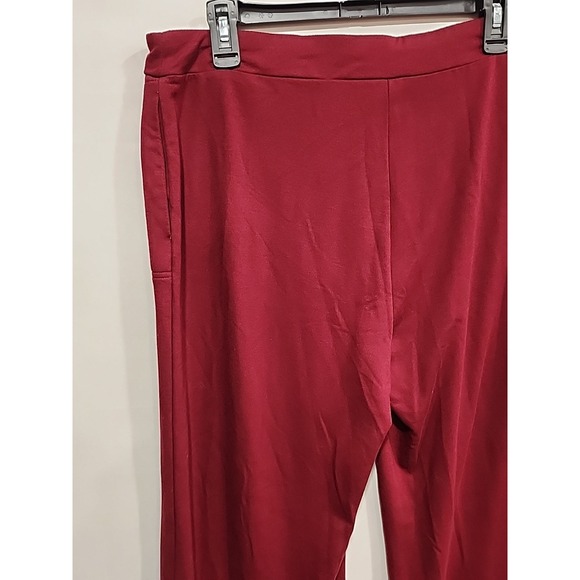 Calvin Klein Leggings Womens L Maroon, 29.5‎ Inseam Pockets Wide Leg - Picture 11 of 14